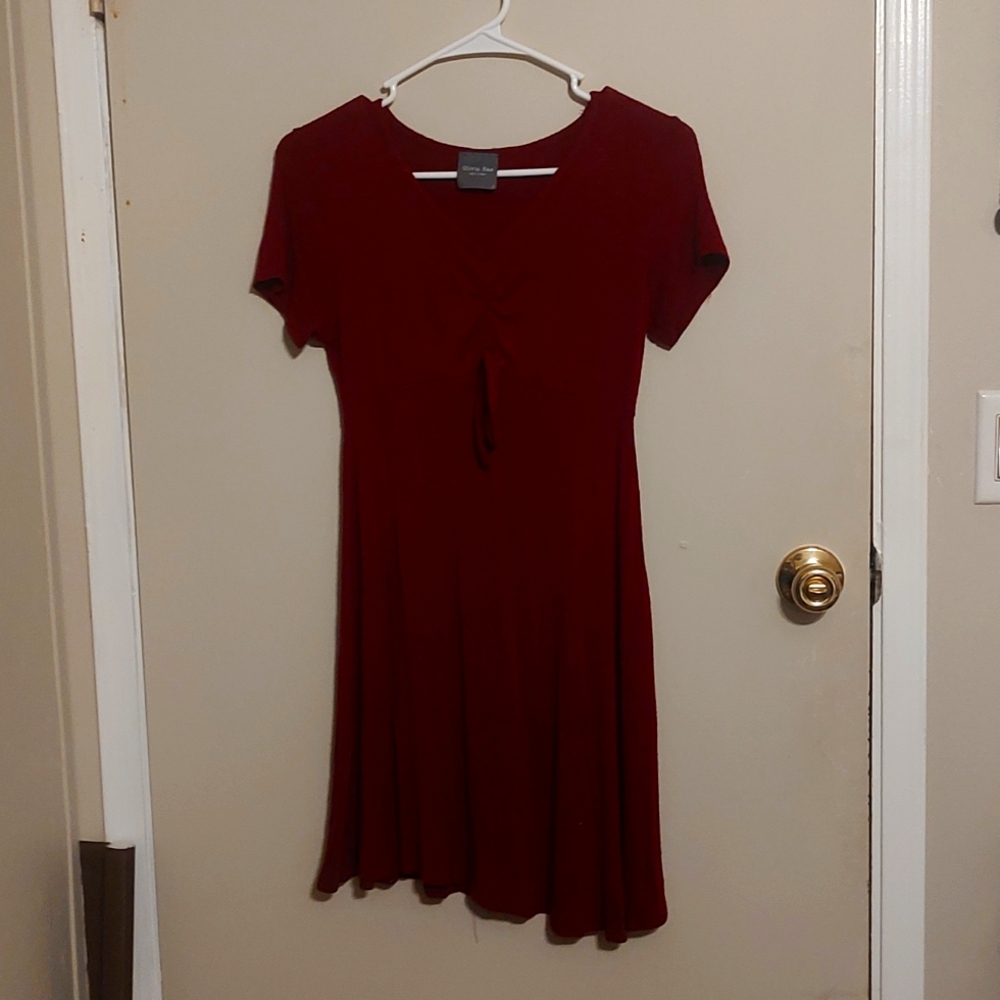 Olivia Rae NY burgundy short sleeve casual dress